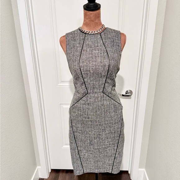 Ann Taylor Dresses & Skirts - Ann Taylor Petite 2P Gray Tweed Sheath Dress | Sleeveless Work Dress
